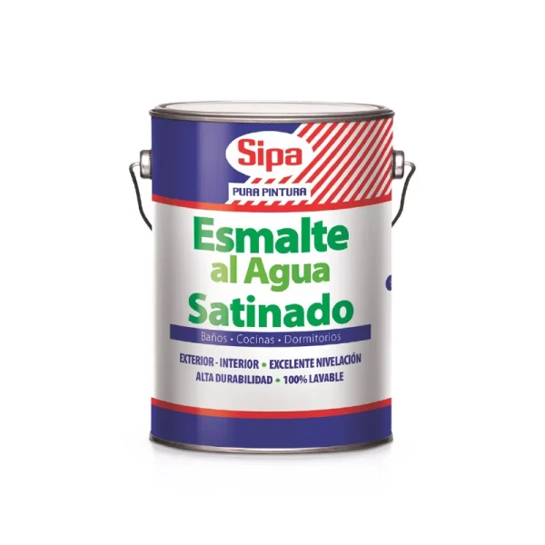 ESMALTE AL AGUA SATINADO BLANCO 1 GL
