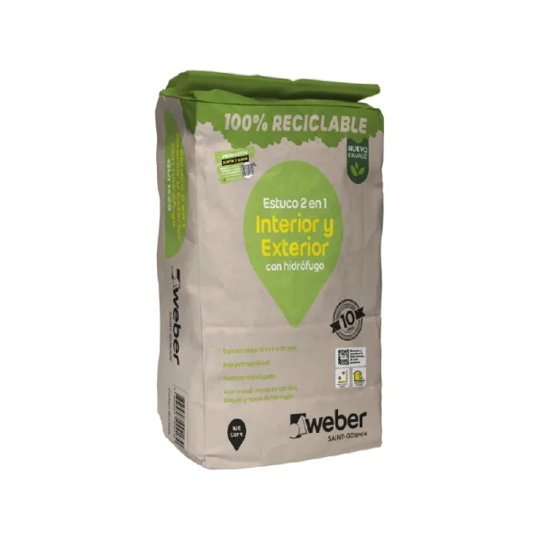 ESTUCO 2 EN UNO EXTERIOR E INTERIOR WEBER